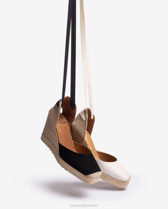 Unisa 02B0698 espadrilles met vierkante neus vrouwen zwart