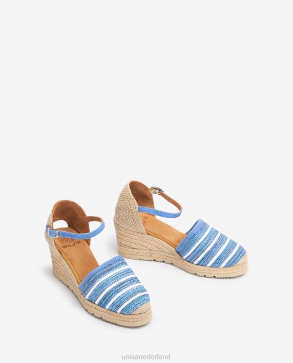 Unisa 02B0720 espadrille gemaakt van jarapa-stof vrouwen blauw
