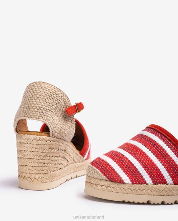 Unisa 02B0722 espadrille gemaakt van jarapa-stof vrouwen rood