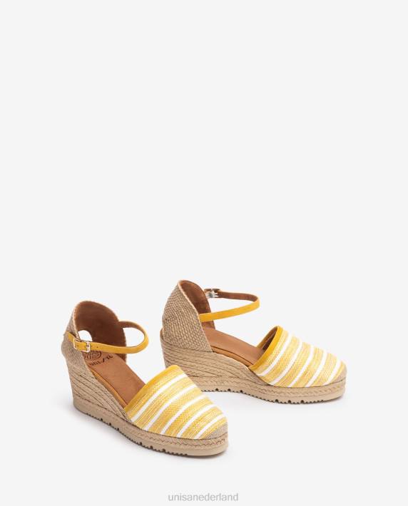 Unisa 02B0723 espadrille gemaakt van jarapa-stof vrouwen geel