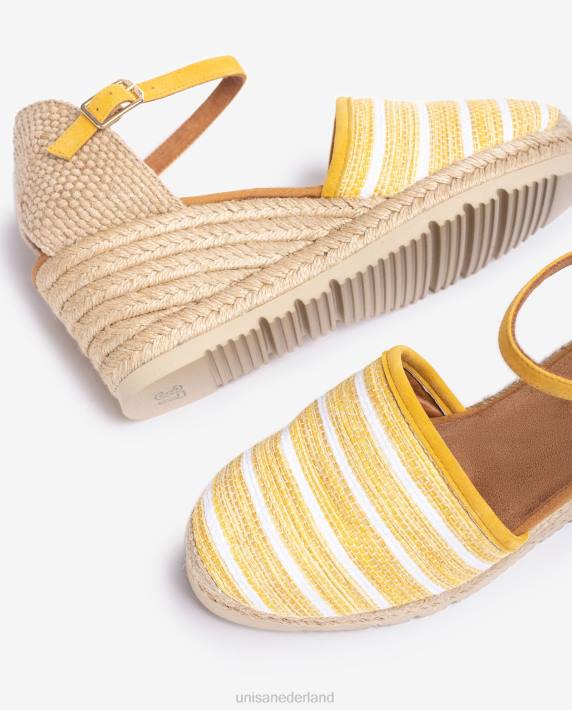 Unisa 02B0723 espadrille gemaakt van jarapa-stof vrouwen geel