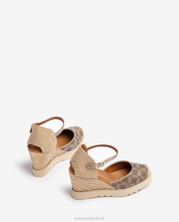 Unisa 02B0741 espadrille met bies vrouwen bronzen