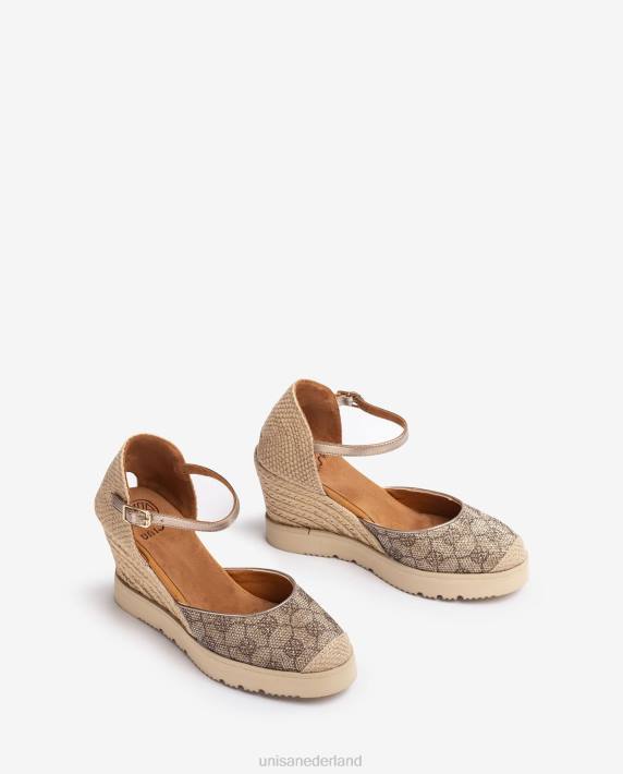 Unisa 02B0741 espadrille met bies vrouwen bronzen