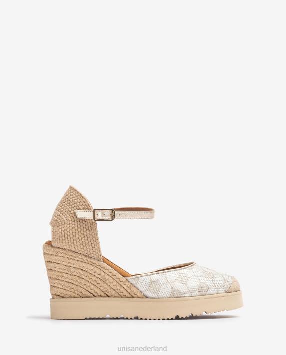 Unisa 02B0742 espadrille met bies vrouwen wit