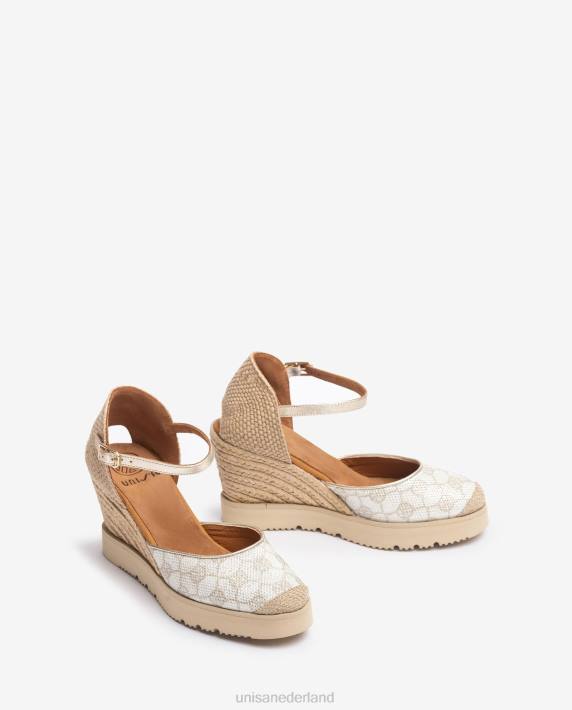Unisa 02B0742 espadrille met bies vrouwen wit