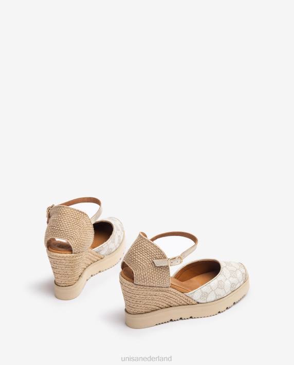 Unisa 02B0742 espadrille met bies vrouwen wit