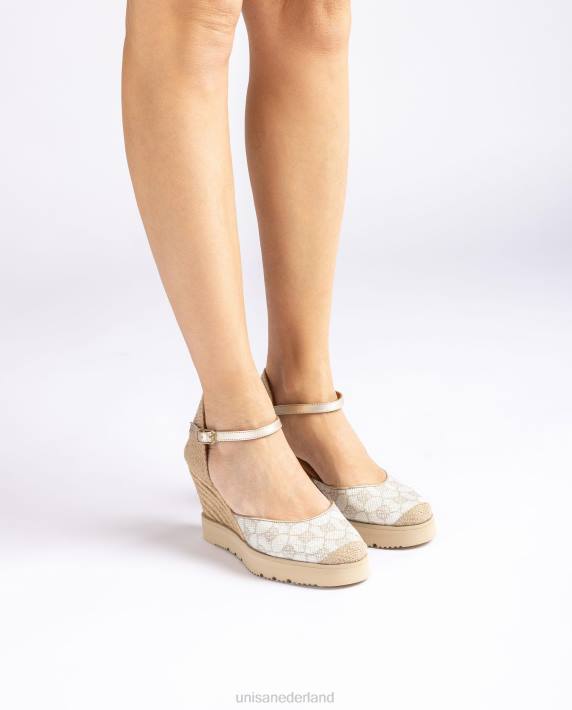 Unisa 02B0742 espadrille met bies vrouwen wit