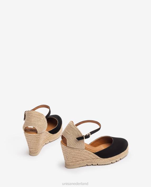 Unisa 02B0743 espadrilles van suède vrouwen zwart