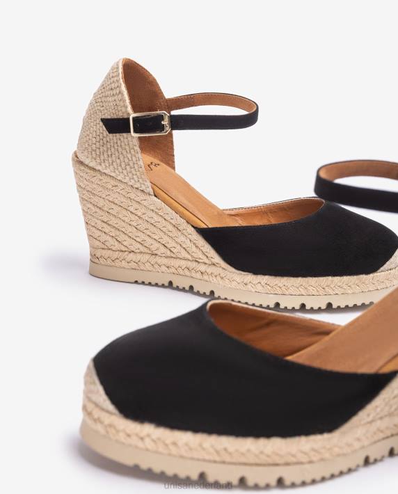 Unisa 02B0743 espadrilles van suède vrouwen zwart