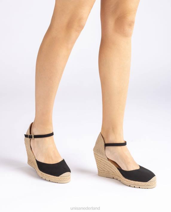 Unisa 02B0743 espadrilles van suède vrouwen zwart