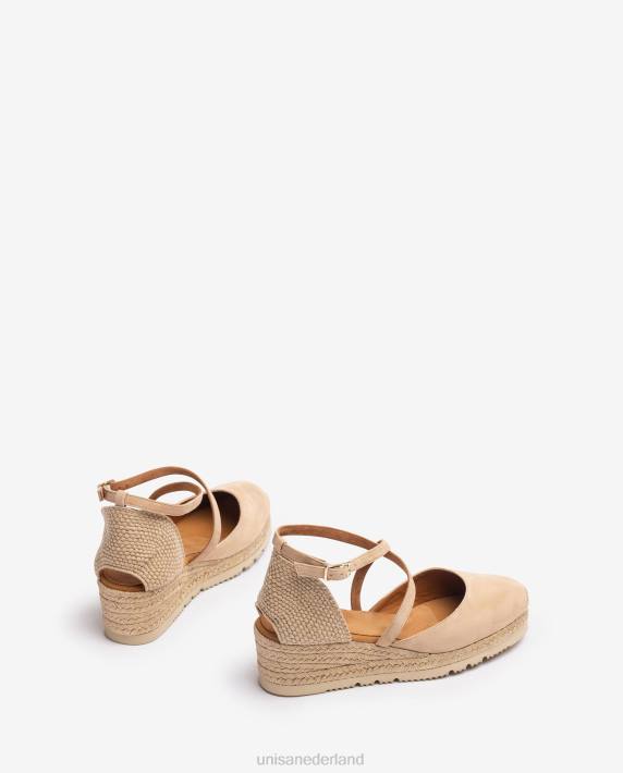 Unisa 02B0747 suède espadrilles vrouwen beige