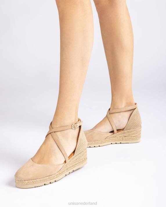 Unisa 02B0747 suède espadrilles vrouwen beige