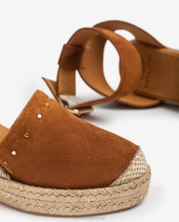 Unisa 02B0749 suède espadrille met studs vrouwen bevallig