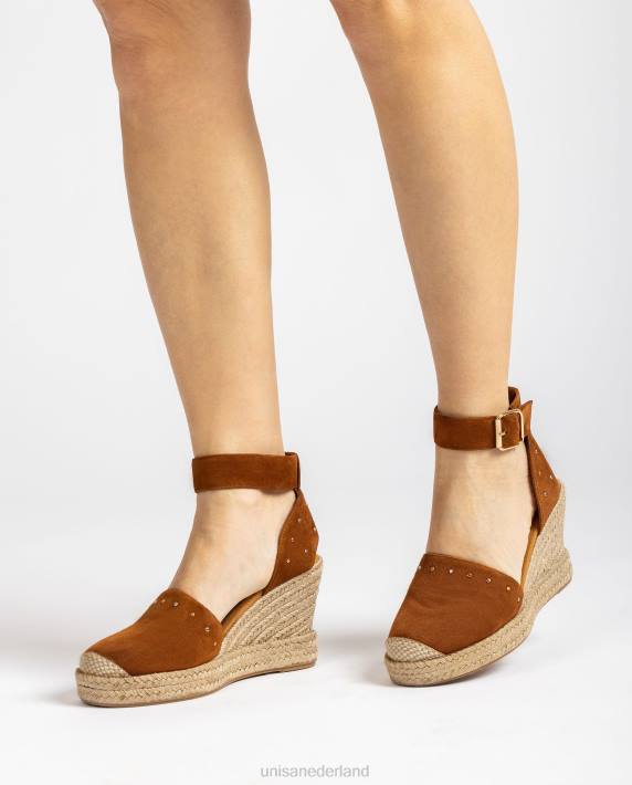 Unisa 02B0749 suède espadrille met studs vrouwen bevallig