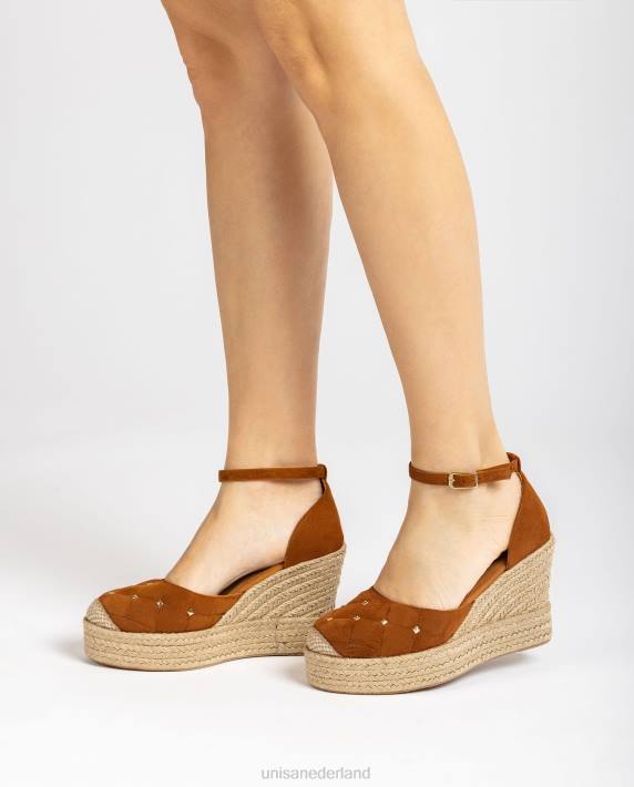 Unisa 02B0753 Suède espadrille met gewatteerd effect vrouwen bruin