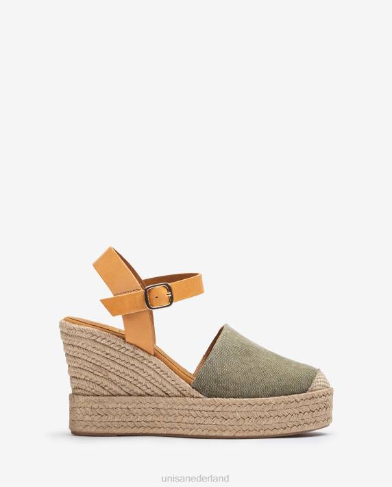 Unisa 02B0756 espadrilles van ecolino vrouwen groente