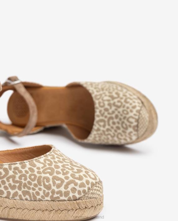 Unisa 02B0786 espadrille vamp-hak in stof vrouwen bevallig