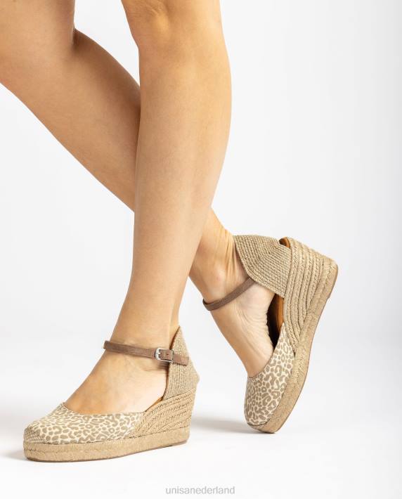 Unisa 02B0786 espadrille vamp-hak in stof vrouwen bevallig