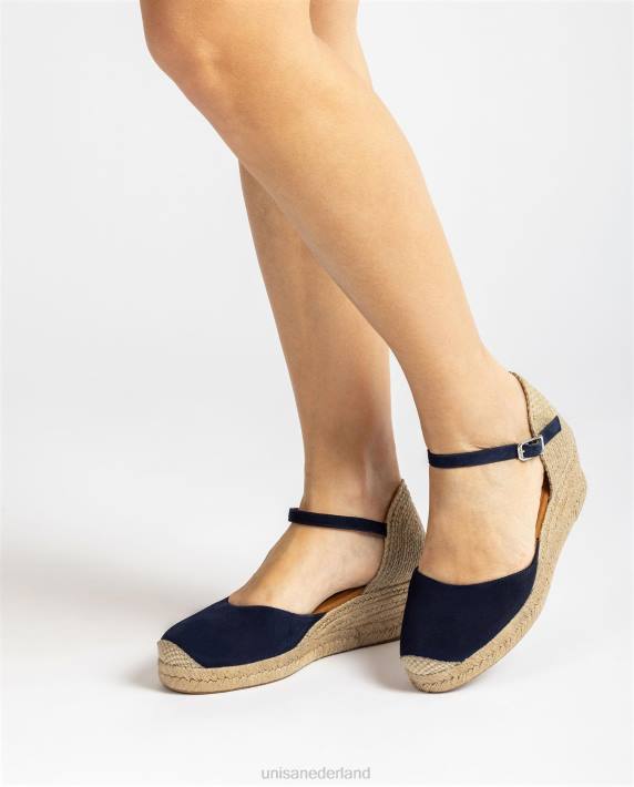 Unisa 02B0793 Espadrille met vamphak van suède vrouwen blauw