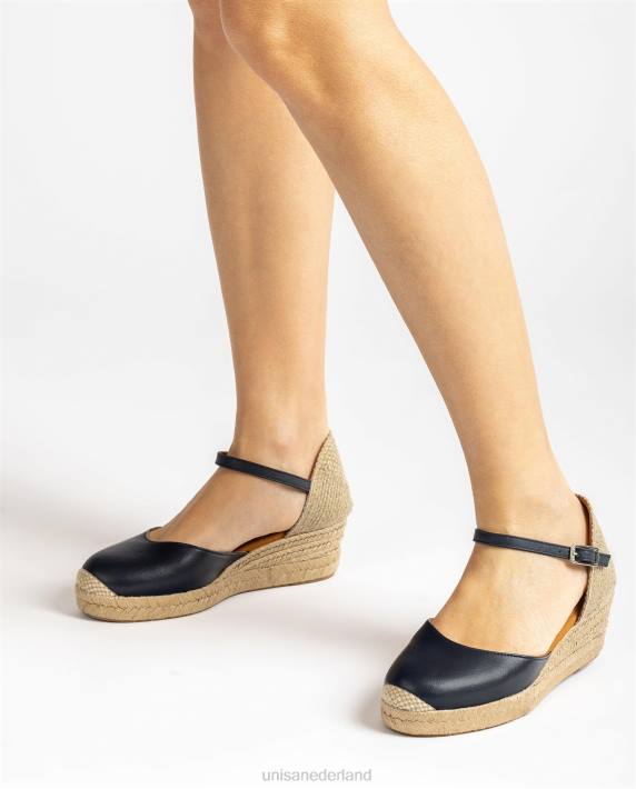 Unisa 02B0797 Espadrille met vamphak van leer vrouwen blauw