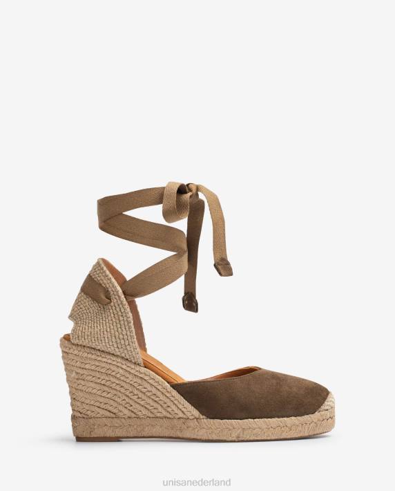 Unisa 02B0798 suède espadrilles kinderen groente