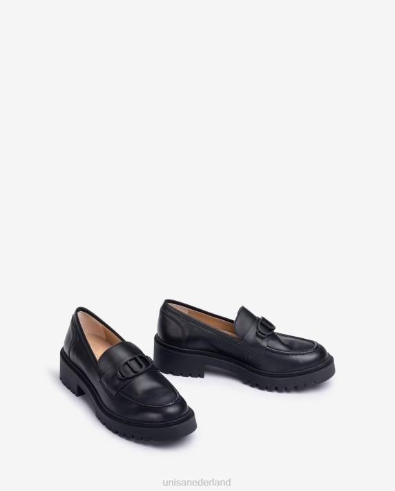 Unisa 02B01270 loafer met een rubberen logo vrouwen bevallig