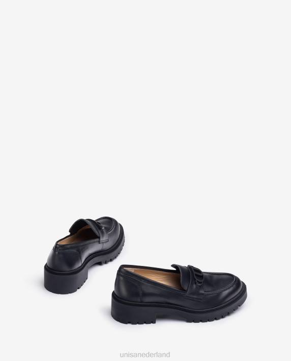 Unisa 02B01270 loafer met een rubberen logo vrouwen bevallig