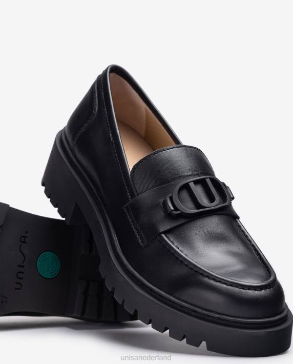 Unisa 02B01270 loafer met een rubberen logo vrouwen bevallig