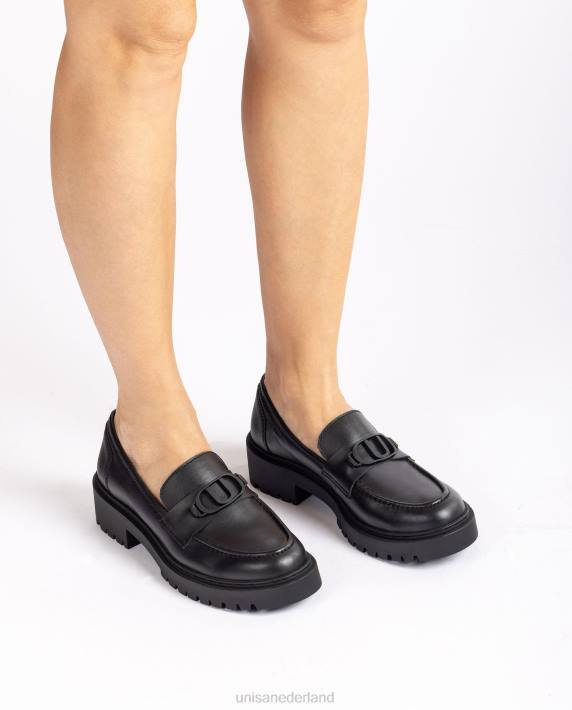 Unisa 02B01270 loafer met een rubberen logo vrouwen bevallig