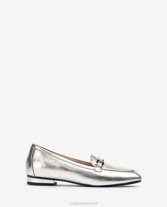 Unisa 02B01277 platte loafers met bies vrouwen mode