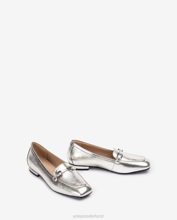 Unisa 02B01277 platte loafers met bies vrouwen mode