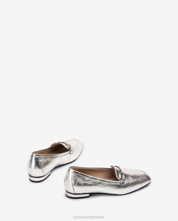 Unisa 02B01277 platte loafers met bies vrouwen mode