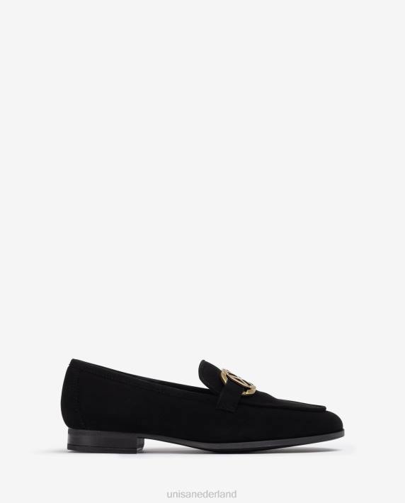 Unisa 02B01281 loafers met bies vrouwen zwart