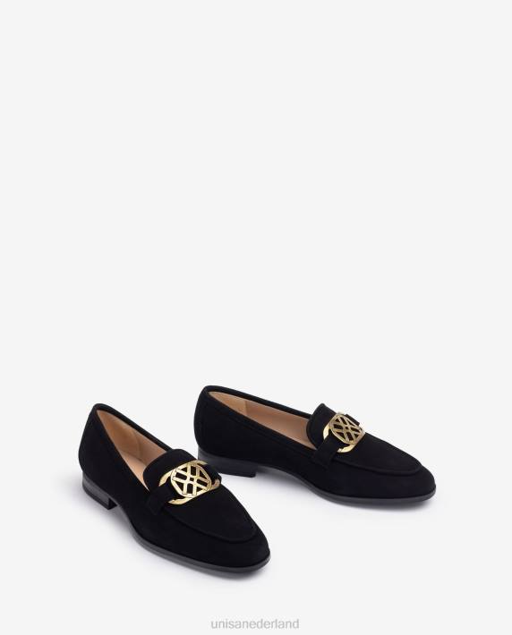Unisa 02B01281 loafers met bies vrouwen zwart