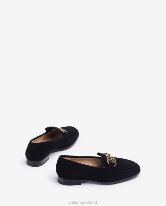 Unisa 02B01281 loafers met bies vrouwen zwart