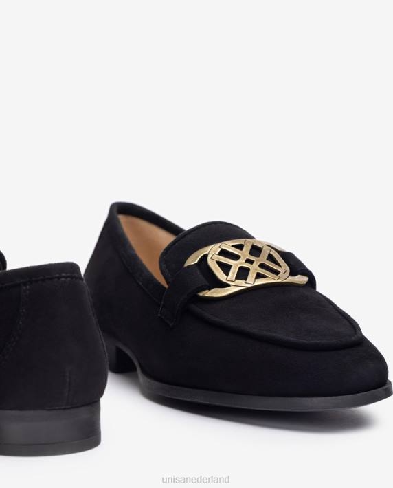 Unisa 02B01281 loafers met bies vrouwen zwart