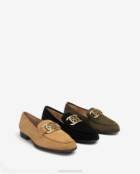 Unisa 02B01283 loafers met bies vrouwen groente