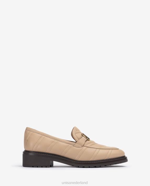 Unisa 02B01284 loafer met gewatteerd effect vrouwen beige