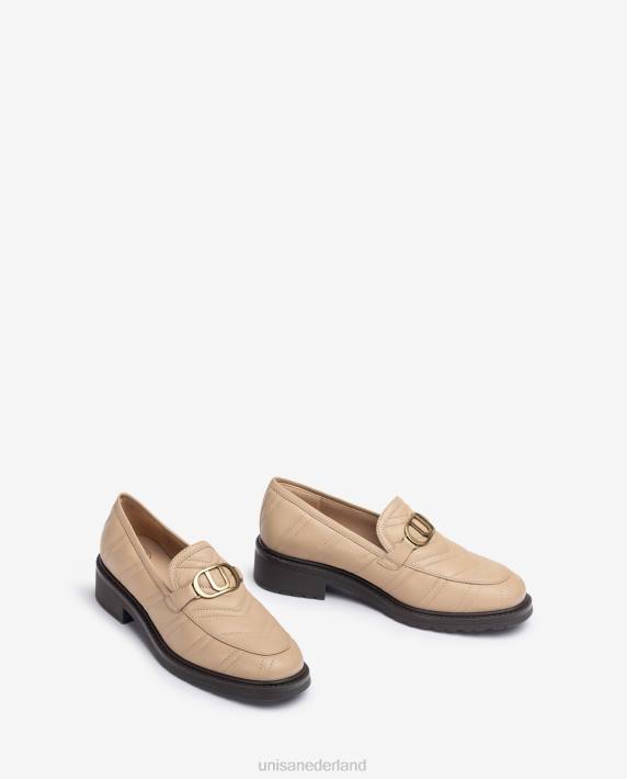 Unisa 02B01284 loafer met gewatteerd effect vrouwen beige