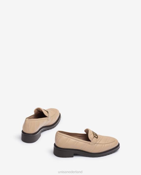 Unisa 02B01284 loafer met gewatteerd effect vrouwen beige