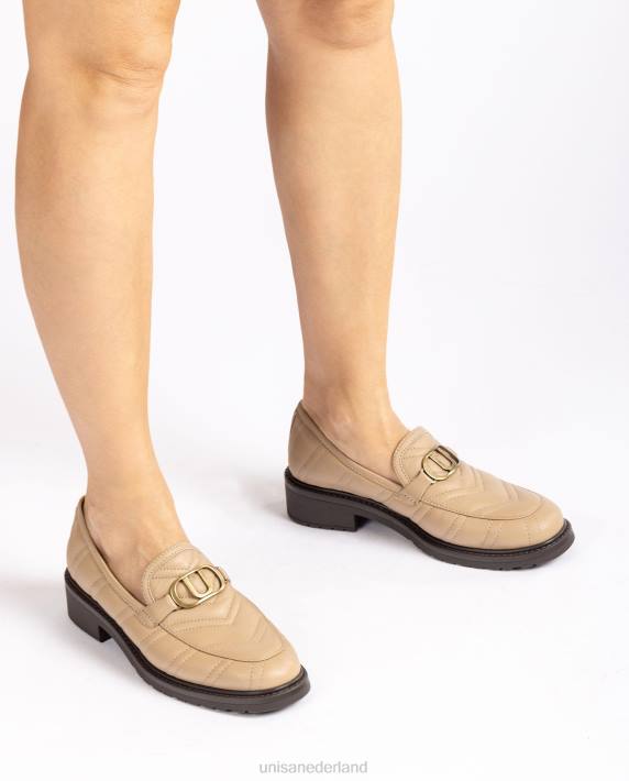 Unisa 02B01284 loafer met gewatteerd effect vrouwen beige