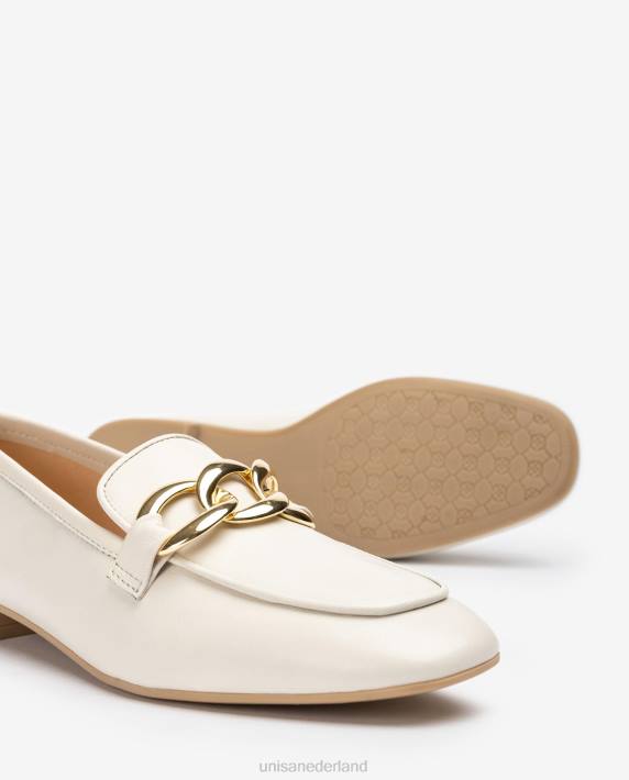 Unisa 02B0602 loafer met een ketting vrouwen wit