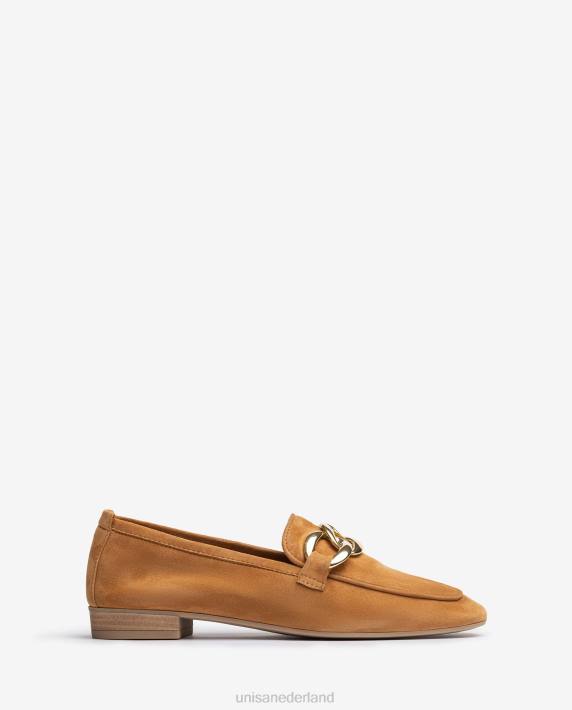 Unisa 02B0608 loafer met een ketting vrouwen bruin