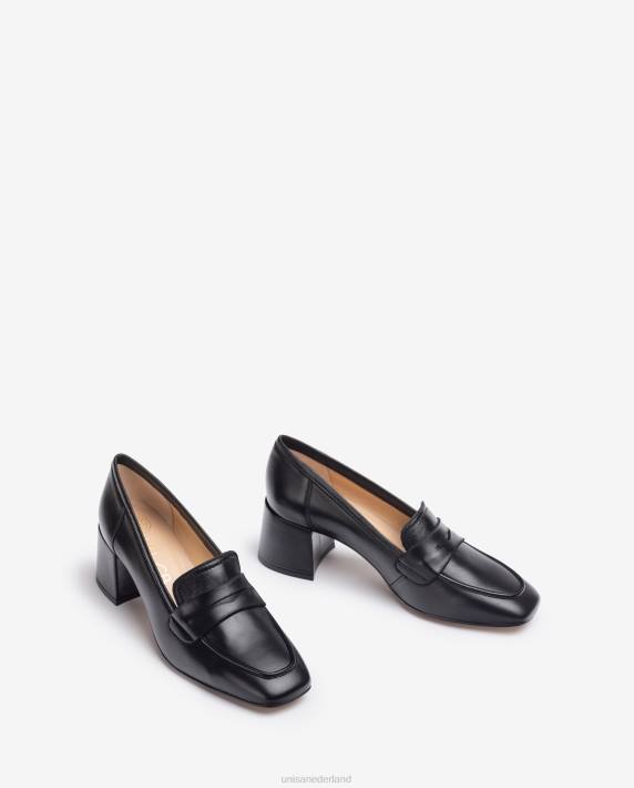 Unisa 02B0610 loafer met een hak vrouwen zwart