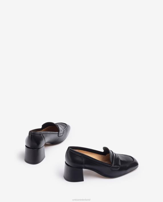Unisa 02B0610 loafer met een hak vrouwen zwart