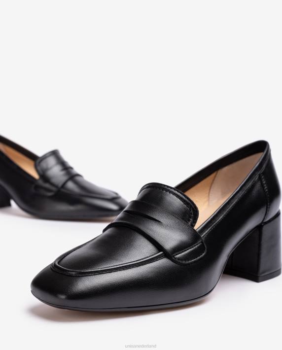 Unisa 02B0610 loafer met een hak vrouwen zwart