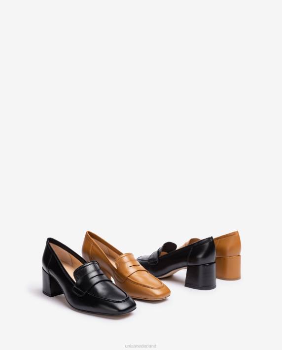 Unisa 02B0610 loafer met een hak vrouwen zwart