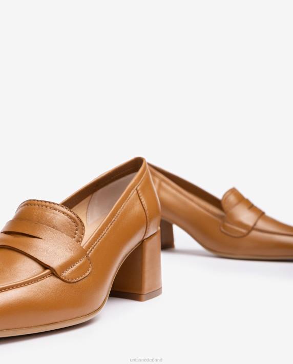 Unisa 02B0611 loafer met een hak vrouwen bruin