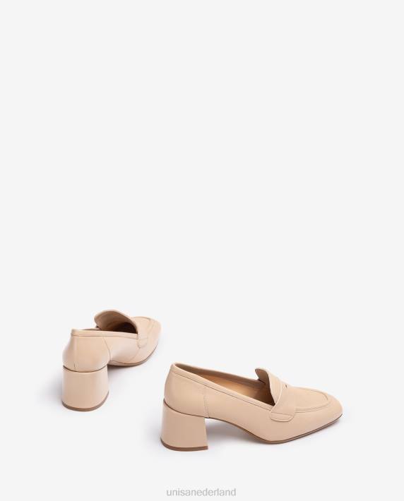 Unisa 02B0612 loafer met een hak vrouwen beige