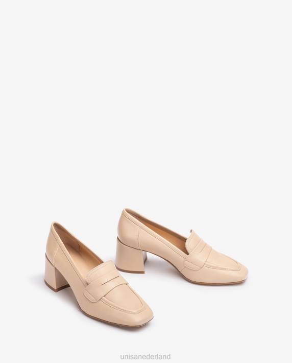 Unisa 02B0612 loafer met een hak vrouwen beige